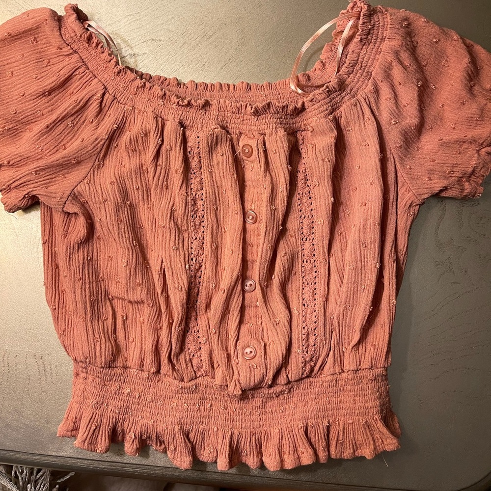 Pink off shoulder top